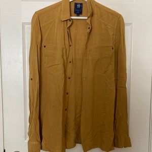 G Star Yellow Button down